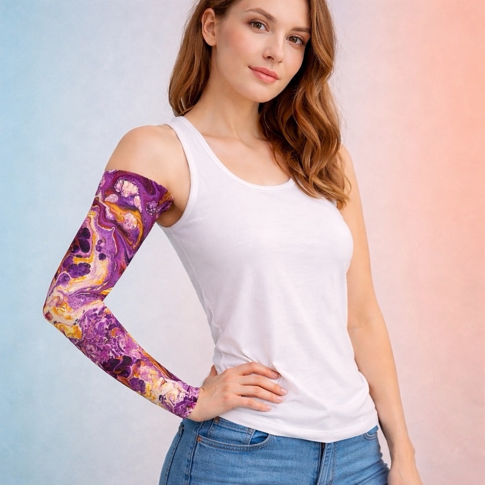 Juzo Compression Sleeve, Marble Purple, 20-30 mmHg (NEW)